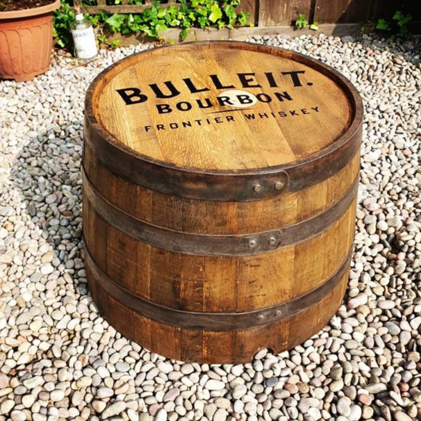 Irish Oak Half Barrel Table