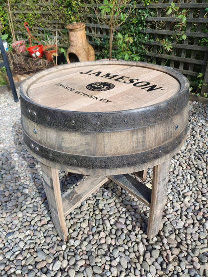 Irish Oak Whiskey Barrel End Table – Handcrafted from Authentic Barrels