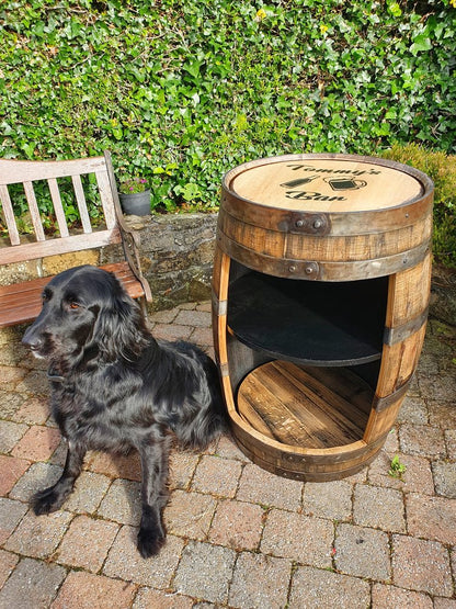 Irish Whiskey Barrel Drinks Cabinet – Handcrafted Oak Statement Piece