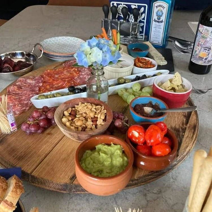 Irish Whiskey Barrel Lazy Susan – Handcrafted from Solid Oak Barrel Lids
