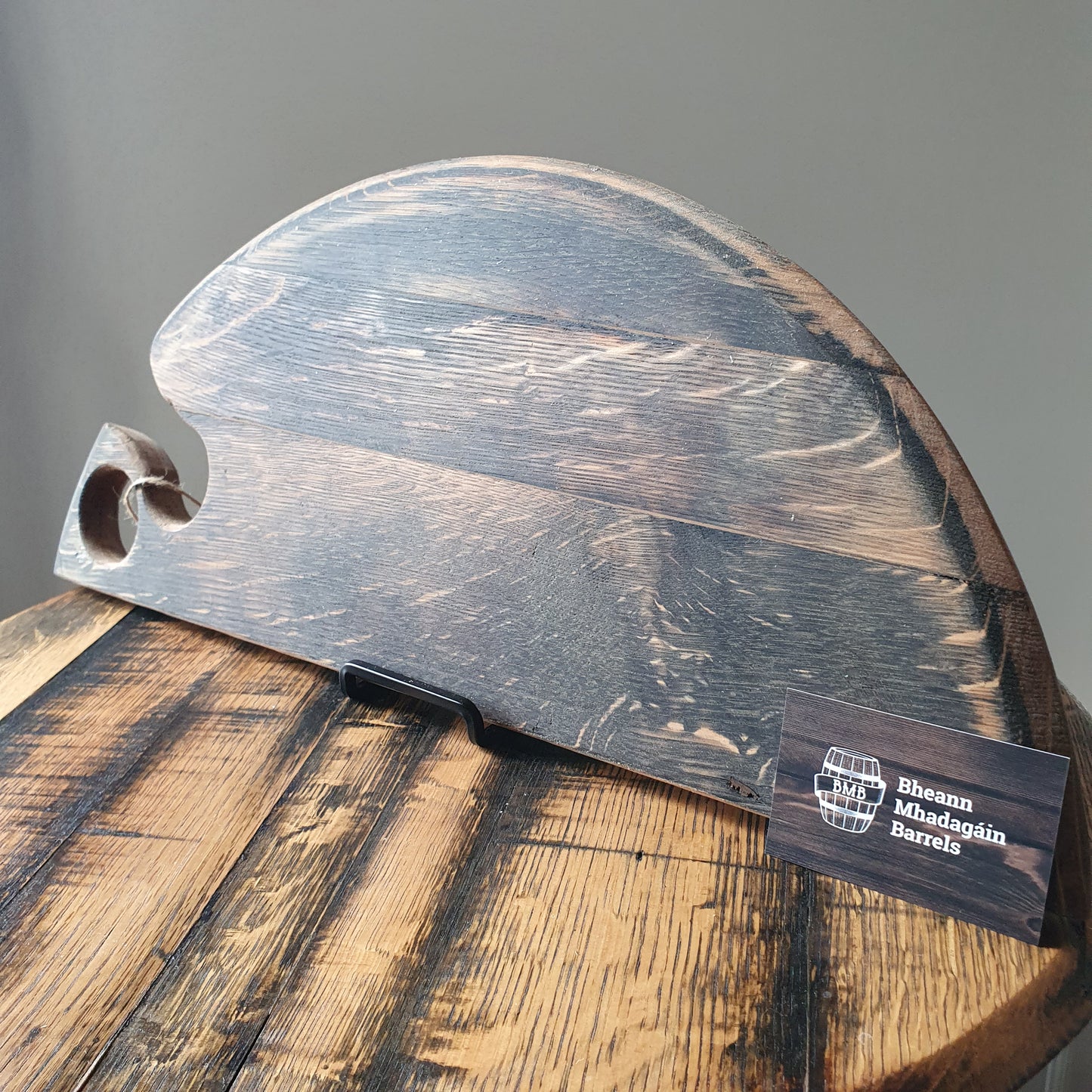 Solid Oak Barrel Lid Charcuterie and Cutting Boards