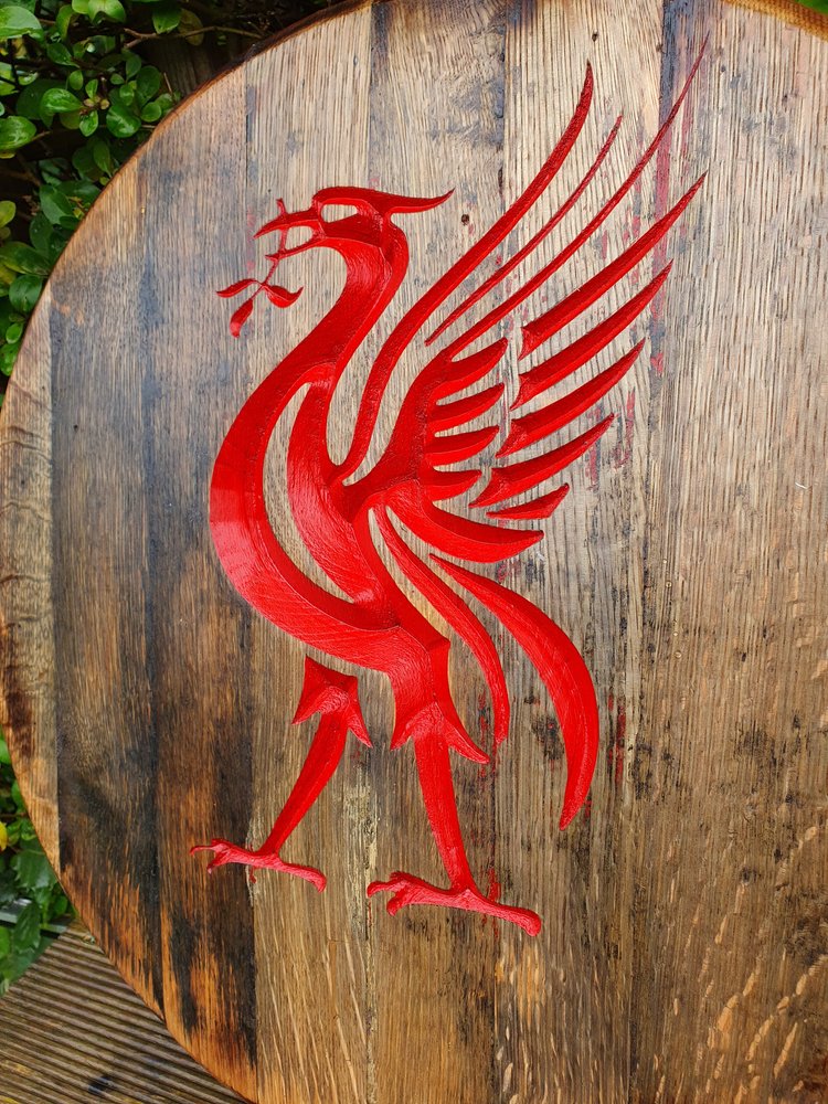 Custom carved Irish Whiskey Barrel Lid – Various designs