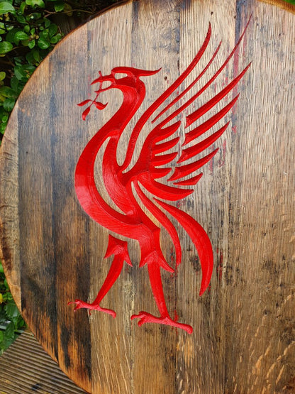 Custom carved Irish Whiskey Barrel Lid – Various designs