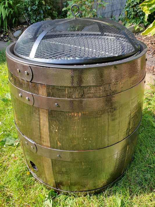 Whiskey Barrel BBQ & Firepit – Half Barrel Outdoor Grill