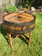 Irish Oak Whiskey Barrel End Table – Handcrafted from Authentic Barrels