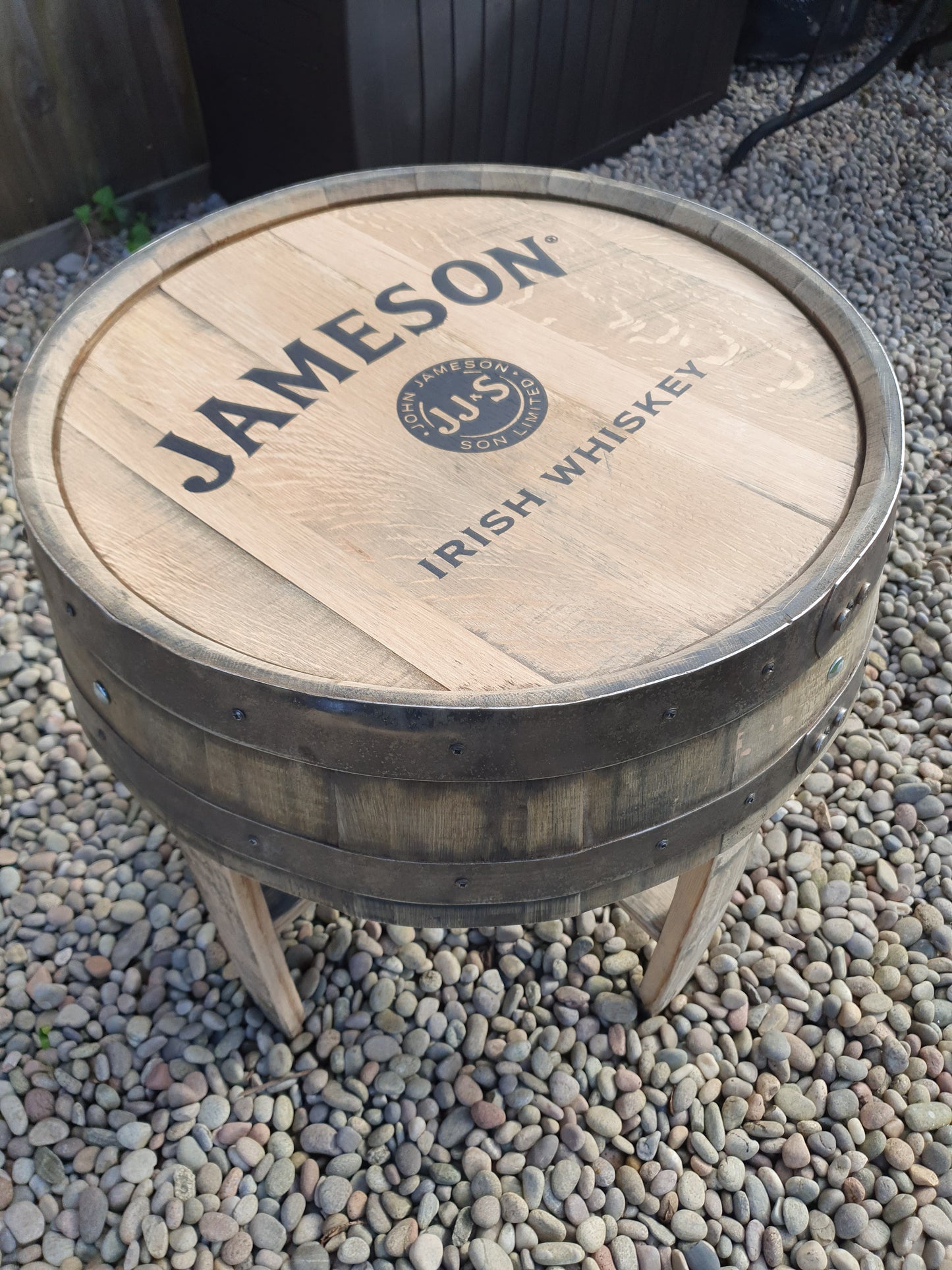 Irish Oak Whiskey Barrel End Table – Handcrafted from Authentic Barrels