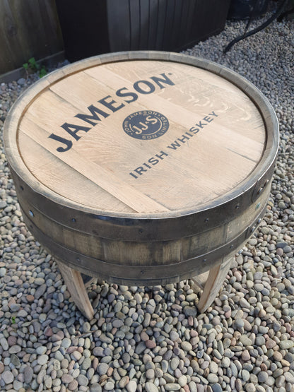 Irish Oak Whiskey Barrel End Table – Handcrafted from Authentic Barrels