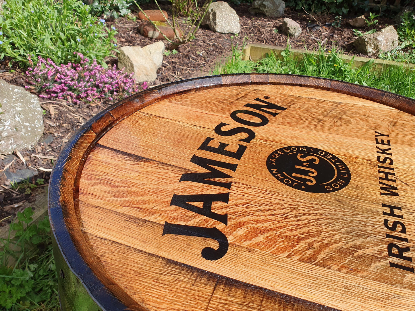 Irish Oak Whiskey Barrel End Table – Handcrafted from Authentic Barrels