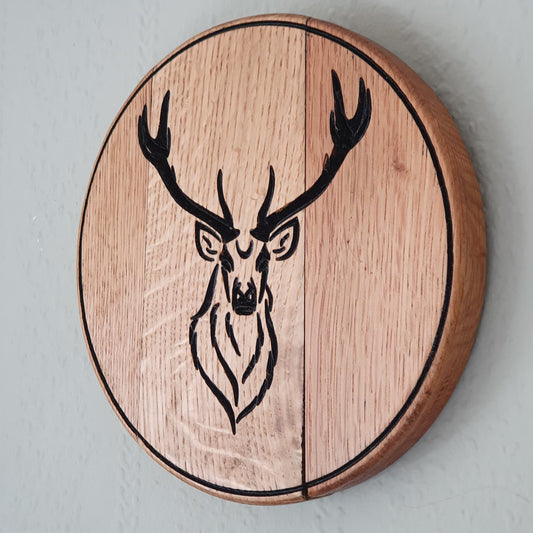 Stags head plaque