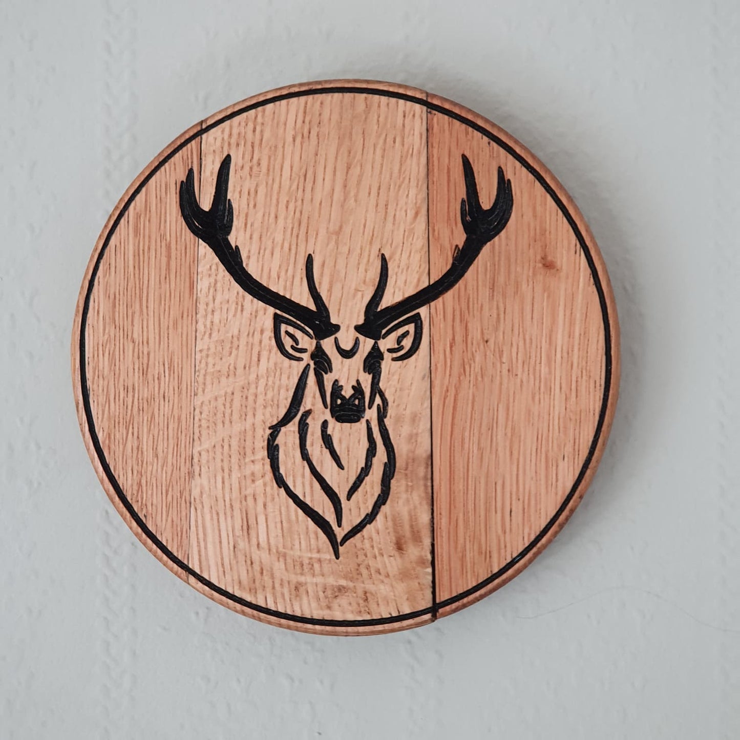 Stags head plaque