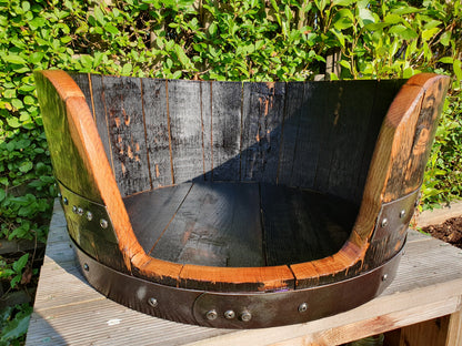 Whiskey Barrel Haven – Luxury Oak Dog Bed